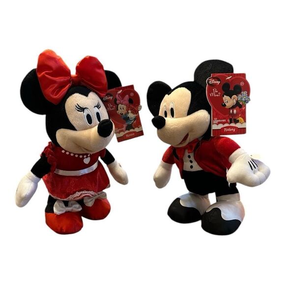 2015 Valentines just play Mickey & Minnie plush dancers TESTED, NEW electronic - Picture 1 of 11